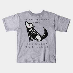 wolf dog skeleton Kids T-Shirt